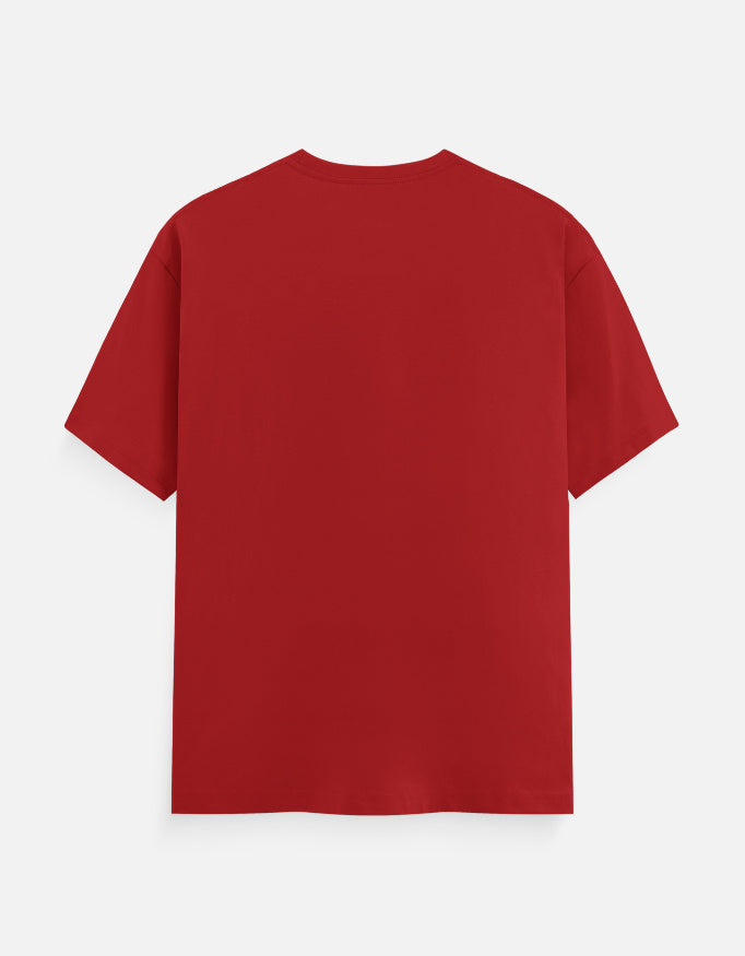 ARTELVIO Festive Light Tee in red, back view