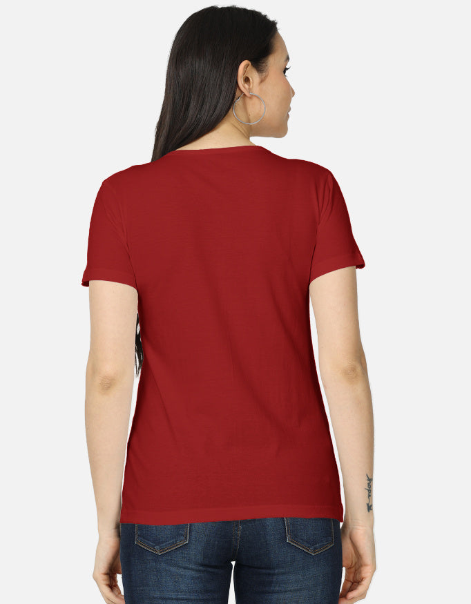 ARTELVIO red women's t-shirt with plain back