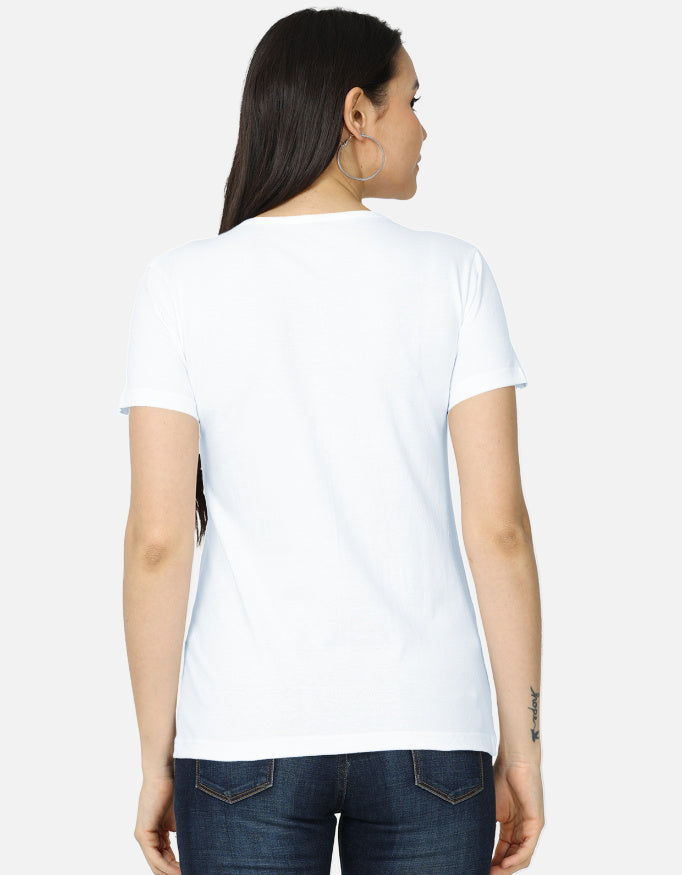 ARTELVIO white women's t-shirt with plain back