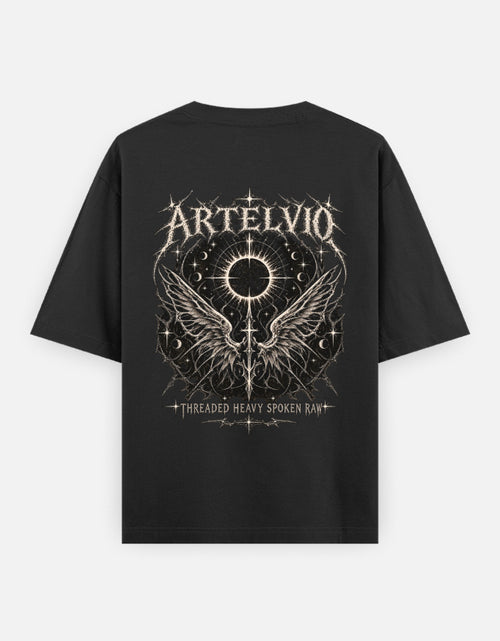 Artelvio Eclipse Wings Oversized Tee — RAW FEMME 002 in black