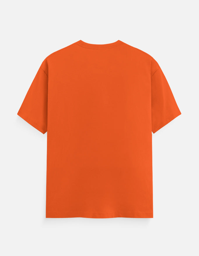 ARTELVIO Peacock Heritage Luxe Tee in orange with plain back