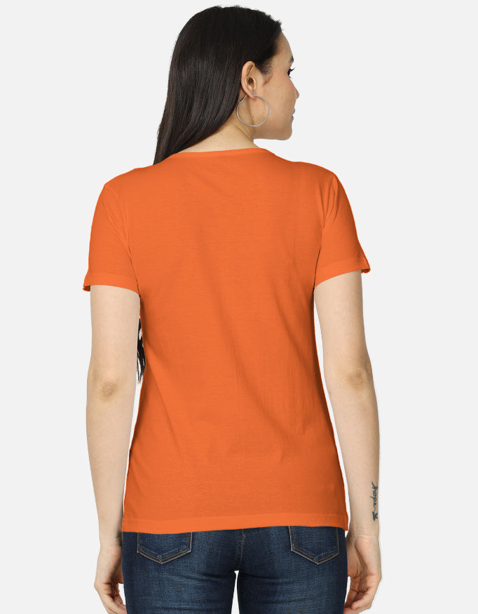 ARTELVIO orange women's t-shirt with plain back