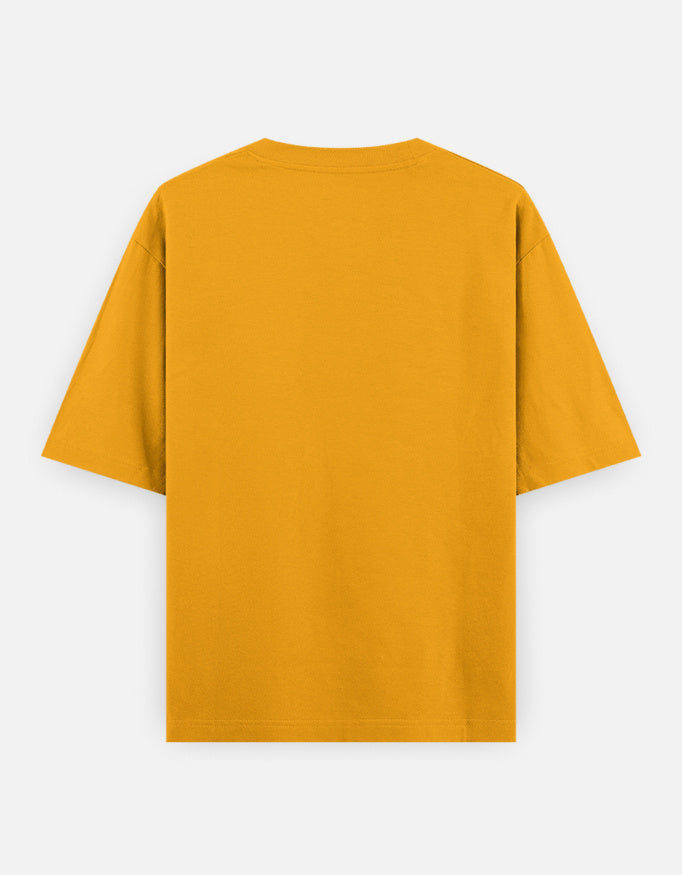 Artelvio The Wait oversized t-shirt in yellow, back view