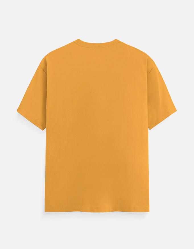 ARTELVIO Festive Light Tee in golden yellow, back view.