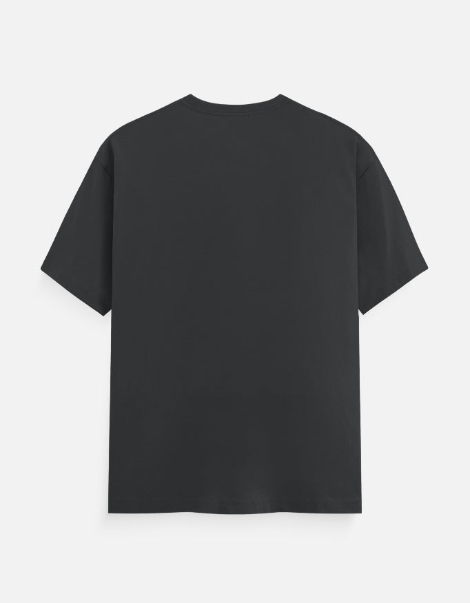 ARTELVIO Festive Light Tee in steel grey, back view.