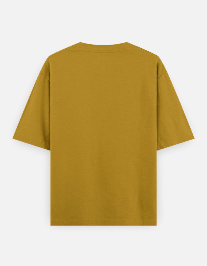 Artelvio The Wait oversized t-shirt in mustard, back view