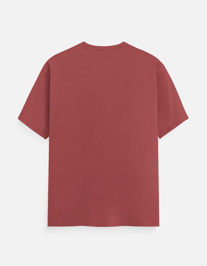 Plain coral back of ARTELVIO cotton T-shirt