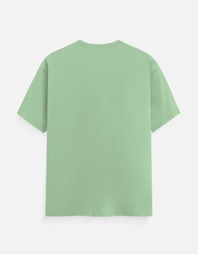 Plain jade back of ARTELVIO cotton T-shirt
