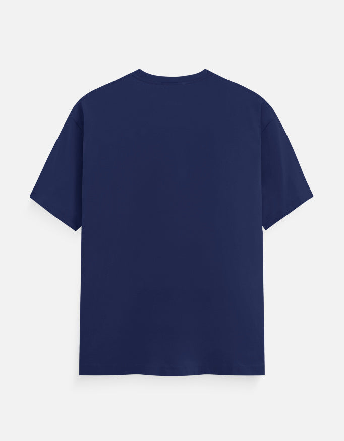 ARTELVIO Festive Light Tee in royal blue, back view.