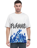 Artelvio FLAMME blue flame oversized t-shirt