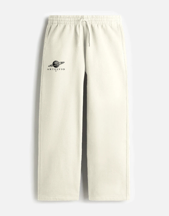 ARTELVIO COSMIC CONNECTION off white oversized sweatpants back view