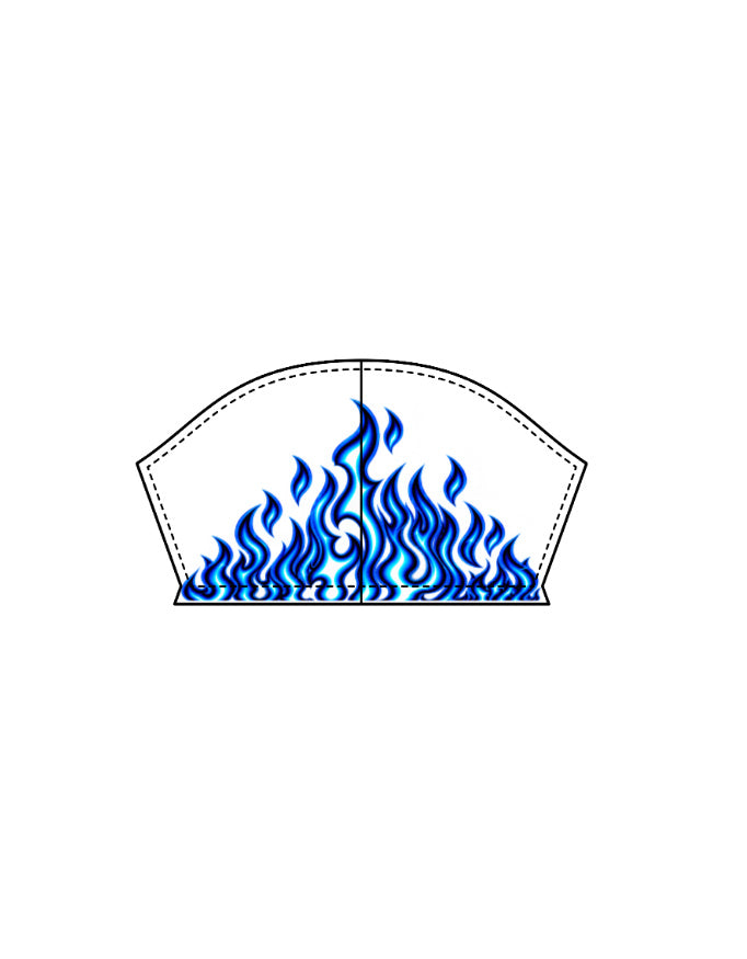 Artelvio FLAMME blue flame graphic t-shirt design
